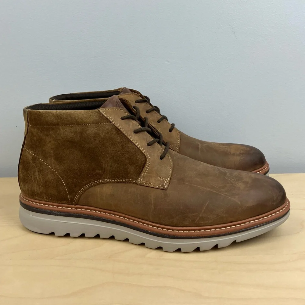 Johnston & Murphy Men’s Size 10.0 M Brayden Chukka Boots Brown Leather